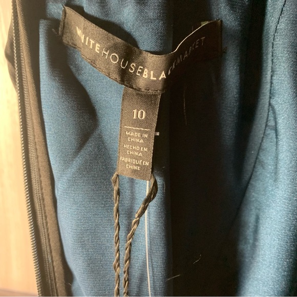 NWT - WHBM Sleeveless Embroidered Mesh Sheath Dress - Picture 10 of 11